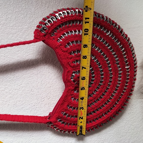 Handmade bag with crochet weaving technique.   New - Picture 9 of 11